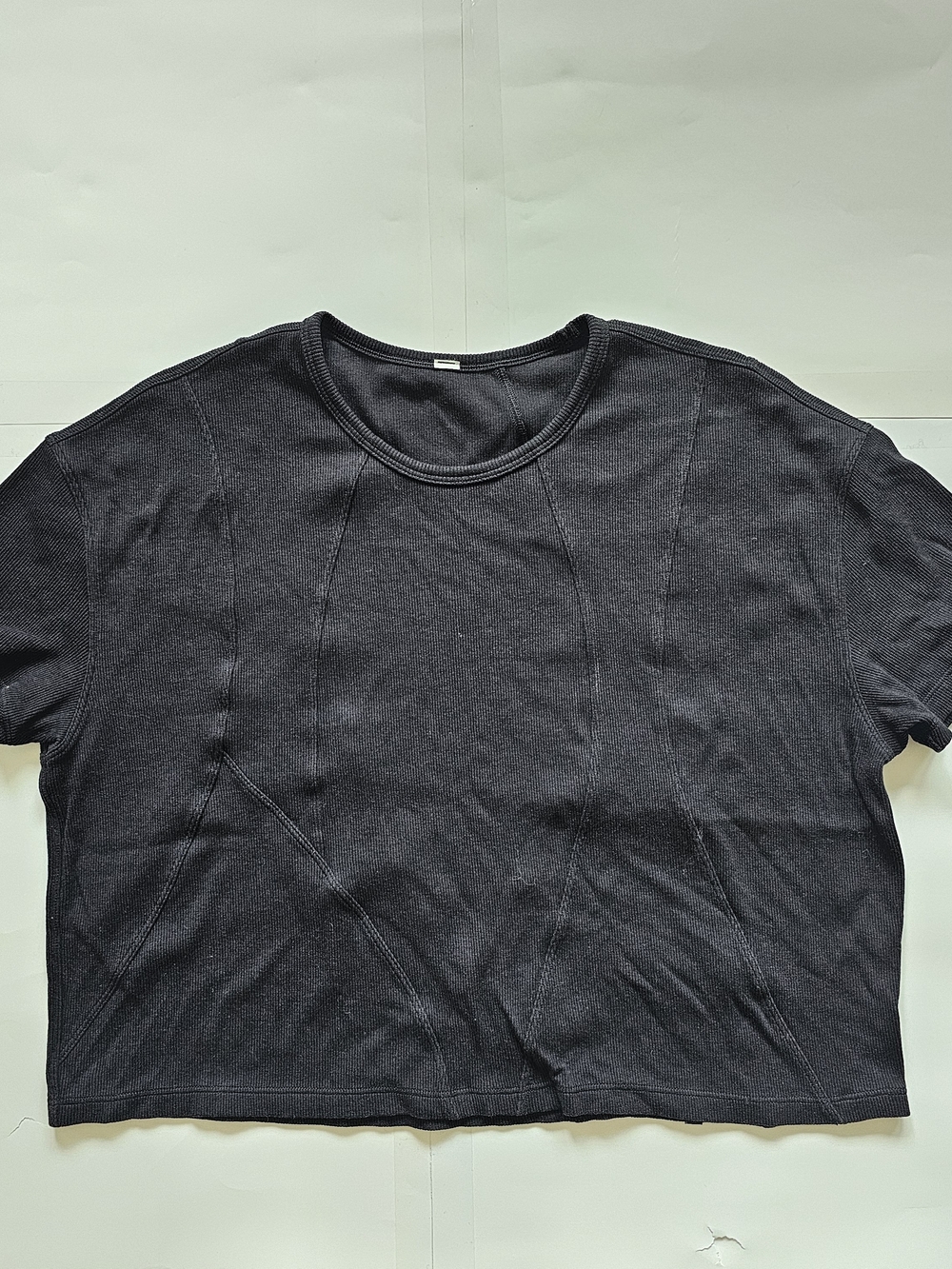 lululemon athletica Black Short-Sleeve Crew Tee with Seamed Detail